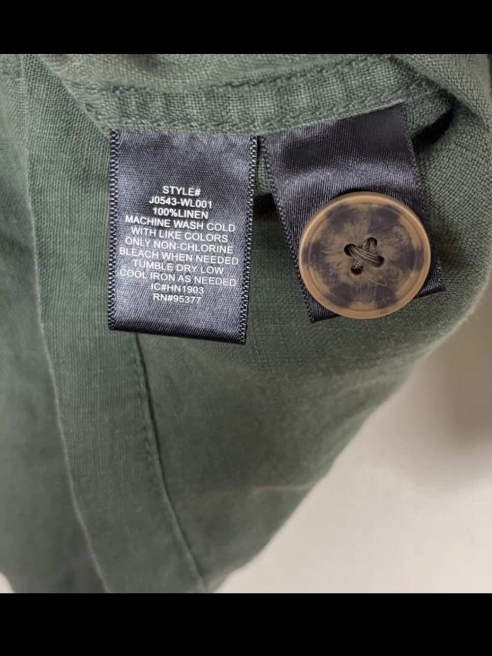 Sanctuary 100% Linen Cropped Utility Jacket Women’s Size XL In Army Green NWT - Picture 4 of 6